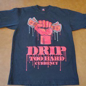 Joedout Clothing Co. Drip Too Hard Currency Black Tee Shirt, Size S